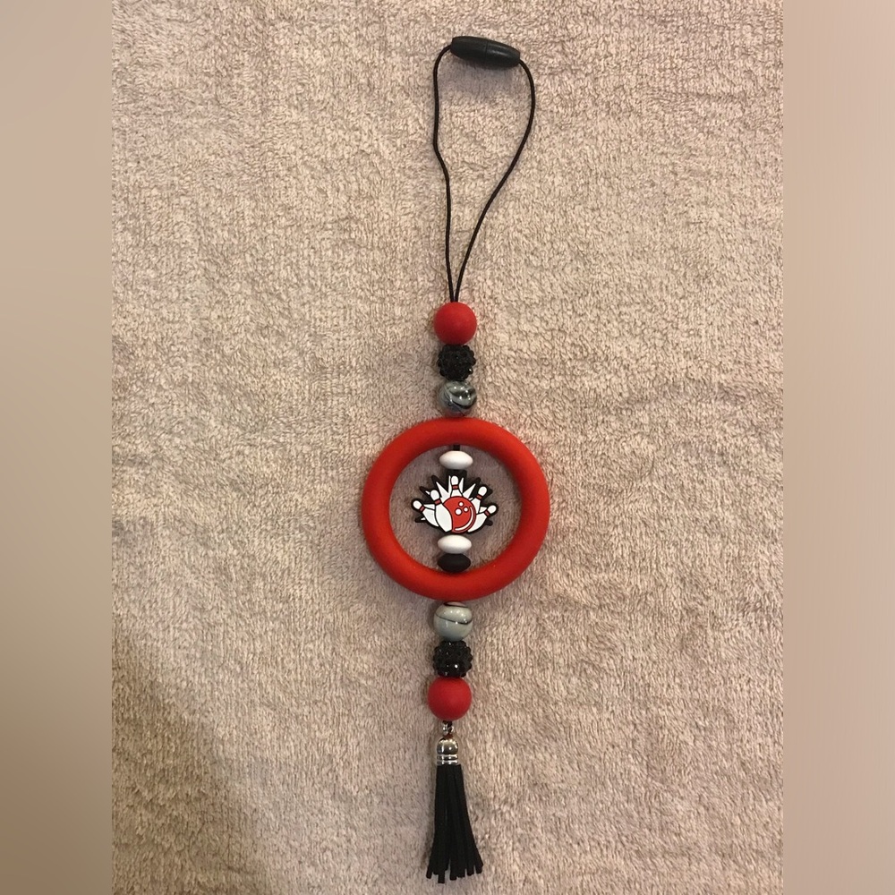 Beaded Car Charm- Bowling
